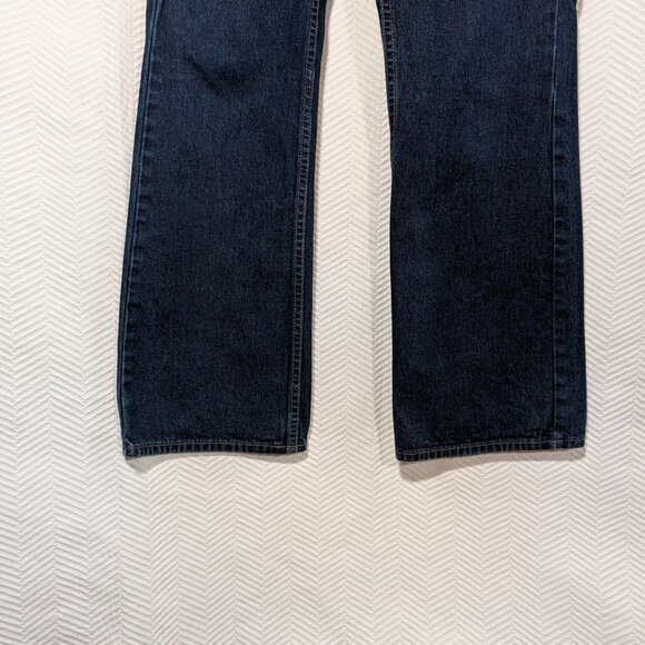 GAP Flare Jeans Y2K Dark Wash Blue Jeans 100% Size 4 Vintage Denim - Picture 5 of 8
